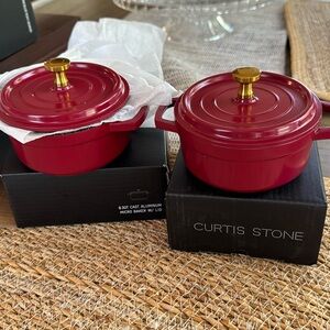 Curtis Stone Micro Bakers. Red-Set of two new in boxes.